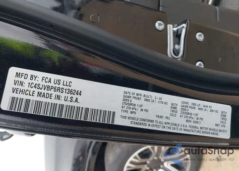 2024 Jeep Wagoneer Series Ii из США, поврежденный, VIN 1C4SJVBP6RS136244